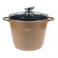 PL-DAD24 COPPER PLATIUM COLLECTION, Oala cu capac, interior marmorat, capacitate 6.8 L, diametru 24 cm